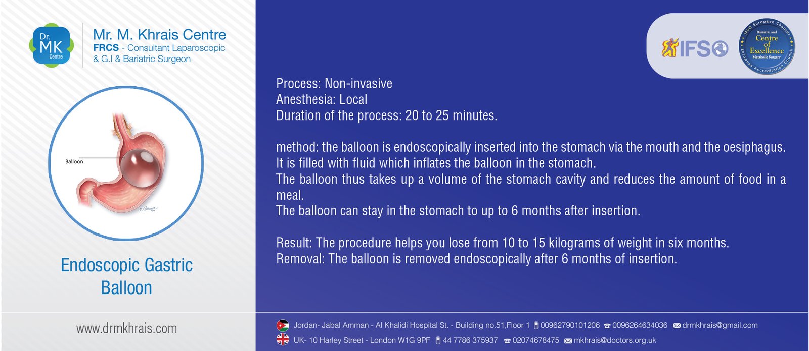 Endoscopic Gastric Balloon Dr. M. Khrais Centre